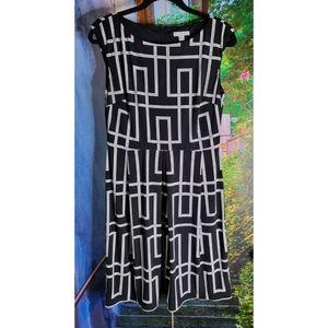 New York & Company - Fit & Flare Casual Black and White Dress